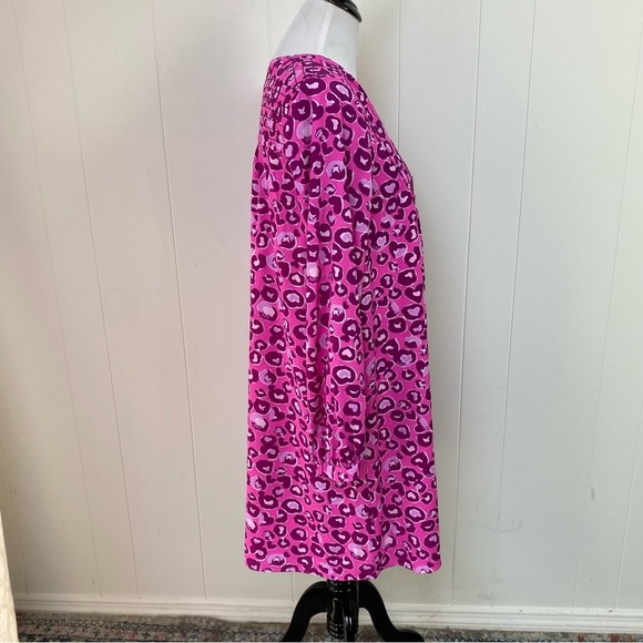 Lilly Pulitzer Brynnly Dress Mandevilla Pink Don't be a Cheetah Sz 8 Long Sleeve - Picture 7 of 16